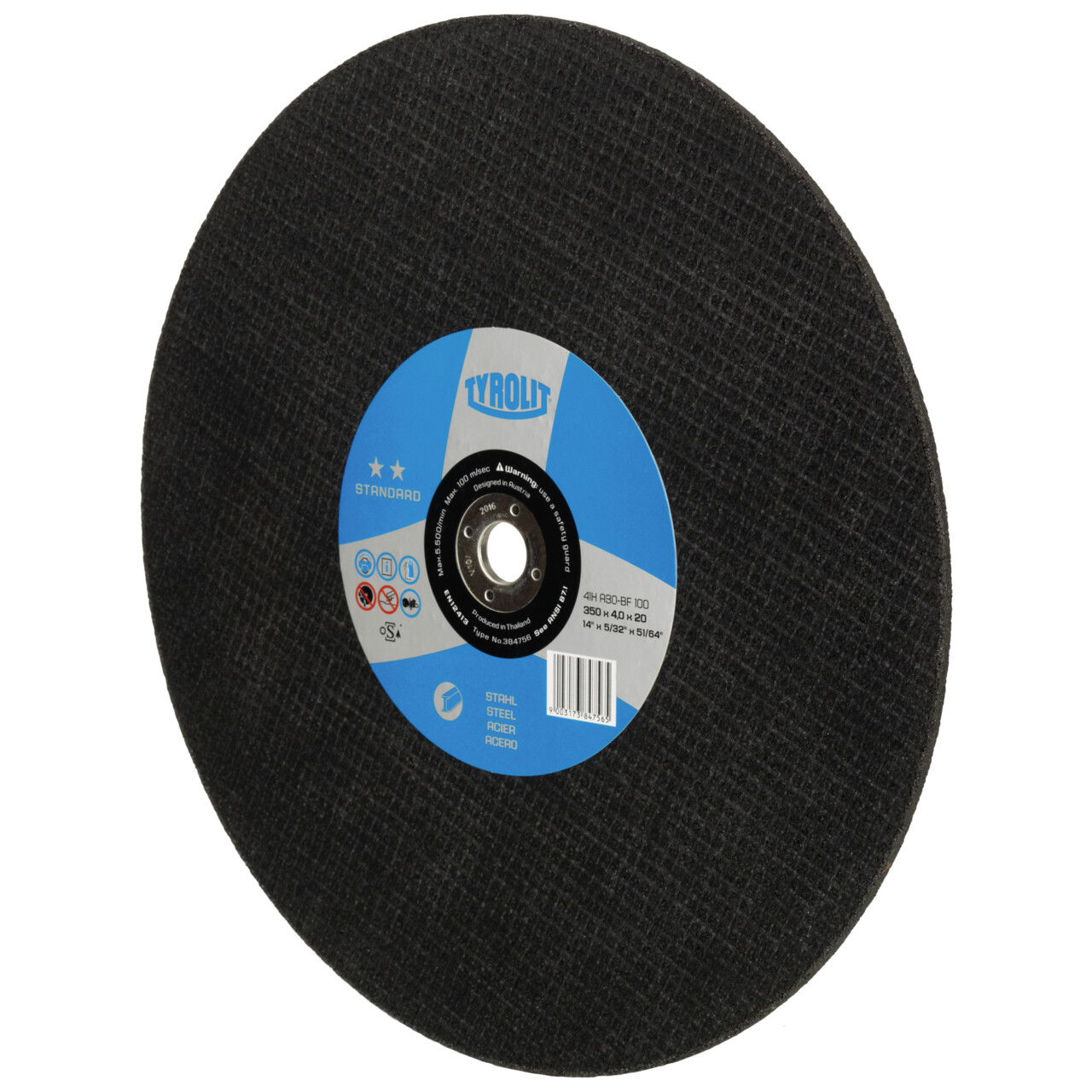 Tyrolit Disco de corte 300x2,5x25,4 A46 BF STANDARD acero