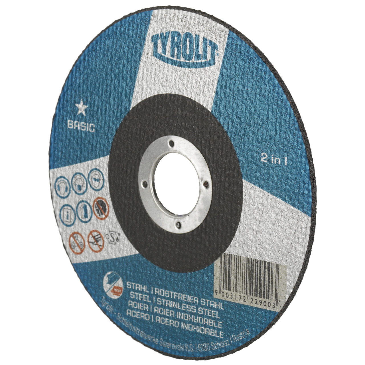 Tyrolit Disco de corte recto 125x1x22,23 A60 BASIC acero/inox