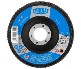 Tyrolit Discos de láminas 2in1 para acero y acero inoxidable 115 #27XLA 115x22,2 ZA60Q-B