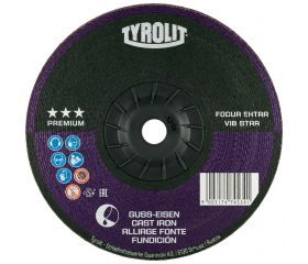 Tyrolit Discos de desbaste FOCUR EXTRA VIBSTAR para hierro fundido 230 x 7 #27FV 230x7x22,23 ZA24N-BFX