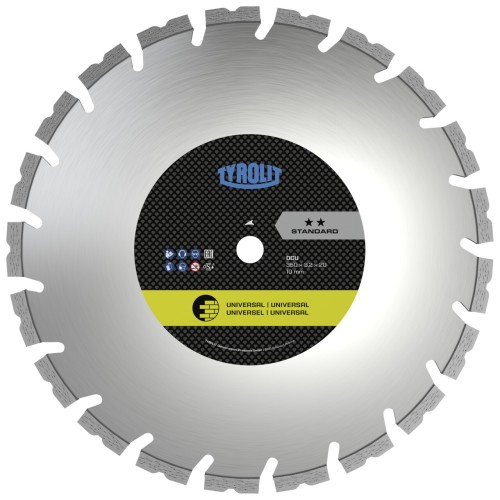 TYROLIT DCU Sierras para corte en seco 350x3,2/2,4x25,4 STANDARD universales