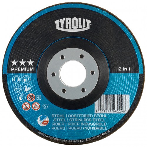 Tyrolit 2in1 RONDELLER® para acero y acero inoxidable 150 #29RON 150x22,23 A36Q-BF