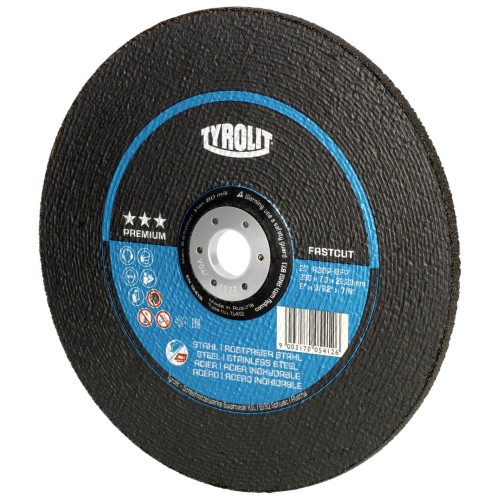 Tyrolit Disco de desbaste FASTCUT 230x7x22,23 mm A30Q PREMIUM acero/inox