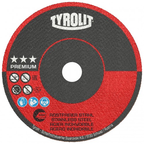 Tyrolit Discos de corte para acero inoxidable 63 x 1 x 10 #41F 63x1x10 A60R-BFXA