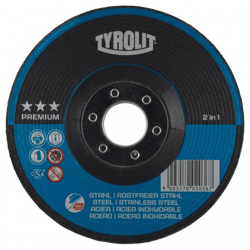 Tyrolit discos de desbaste #27E 100x6x16 A24Q-BFX