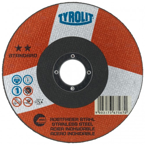 Tyrolit Discos de corte para acero inoxidable 115 x 1,6 #41X 115x1,6x22,23 A46R-BFS
