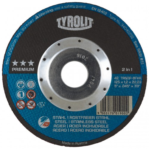 Tyrolit discos de corte #42F 115x1,2x22,23 A46Q-BFP