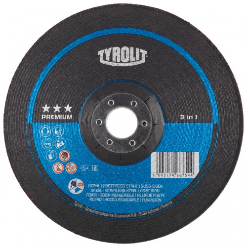 Tyrolit discos de desbaste #27E 125x7x22,23 ZA30Q-BFR