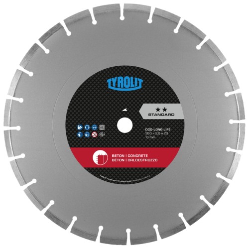 TYROLIT DCC-LL Sierra de corte en seco 350x3x20 STANDARD hormigón