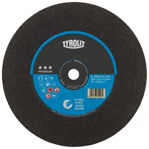 Tyrolit Discos de corte para acero 500 x 5,5 x 40 #41F 500x5,5x40 MA24O4BF71M 100