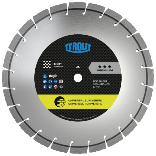 TYROLIT DCE-S Sierras para corte en seco 400x3,2/2,5x25,4 PREMIUM universales