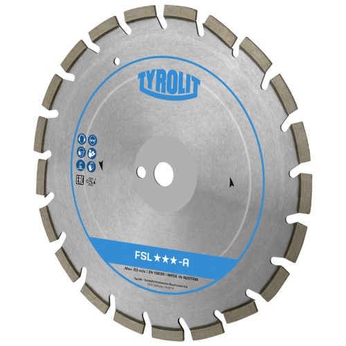 Tyrolit FSL-A Sierra de diamante para suelos 500x3,6x25,4 PREMIUM asfalto