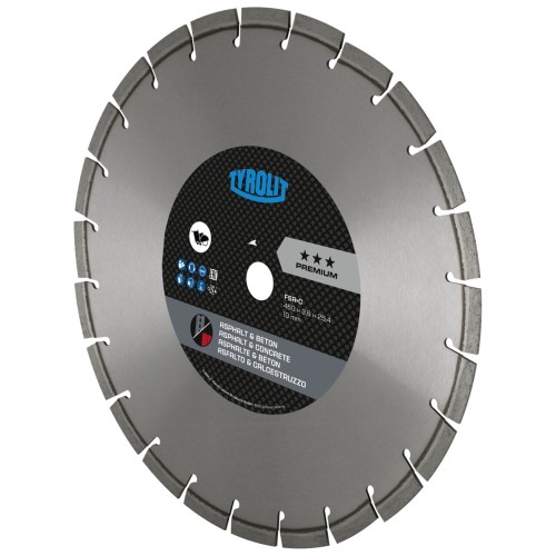 Tyrolit FSA+C Sierra de diamante para suelos 450x3,6x25,4 PREMIUM asfalto&hormi.