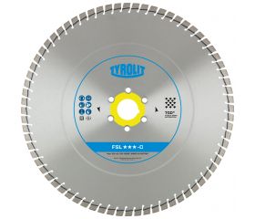 TYROLIT FSL-C Sierra de diamante para suelos 650x3,9x25,4 PREMIUM hormigón cura.