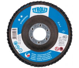 Tyrolit Discos de láminas 2in1 para acero y acero inoxidable 115 #27XLA 115x22,2 ZA40Q-B