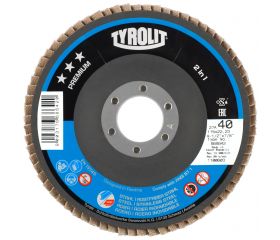 Tyrolit Discos de láminas 2in1 para acero y acero inoxidable 115 #27SLA 115x22,2 ZA80Q-B