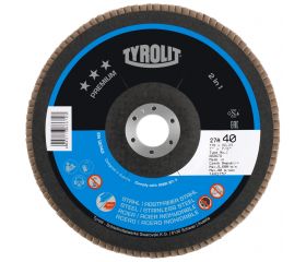 Tyrolit Discos de láminas 2in1 para acero y acero inoxidable 178 #27SLA 178x22,2 ZA40Q-B