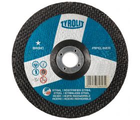 Tyrolit Discos de desbaste PIPELINER para acero y acero inoxidable 178 x 7 #27C 178x7x22,23 A30T-BFPIPE