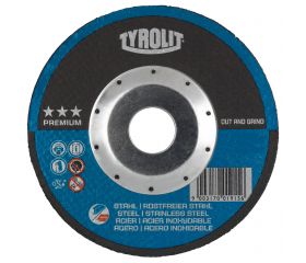 Tyrolit CUT AND GRIND 2in1 para acero y acero inoxidable 178 x 3,5 #27EC 178x3,5x22,23 A30Q-BFXA