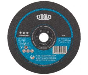 Tyrolit Discos de corte 2in1 para acero y acero inoxidable 178 x 2,5 #41F 178x2,5x22,23 A30Q-BFXA