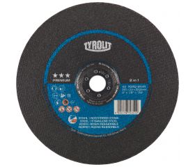 Tyrolit Discos de corte 2in1 para acero y acero inoxidable 230 x 3,0 #42F 230x3x22,23 A30Q-BFXA
