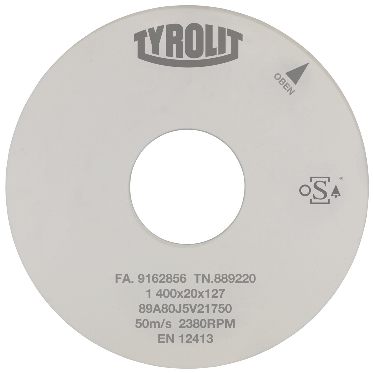 Muela Tyrolit 16022 Para Esmeriladora De Pedestal - Cerámica Convencional, 175x25x32 Mm, Para Aceros Rápidos