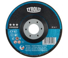 Tyrolit 2in1 RONDELLER® para acero y acero inoxidable 178 #29RON 178x22,23 A60Q-BF