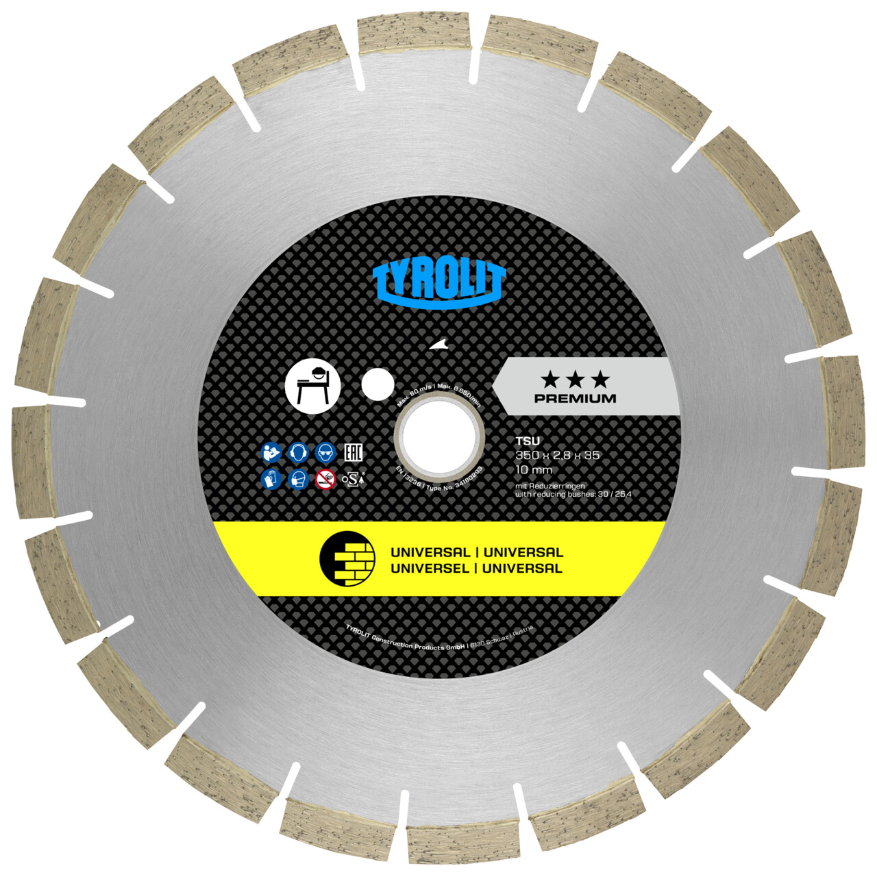 TSU Sierra de diamante para materiales de construcción universales