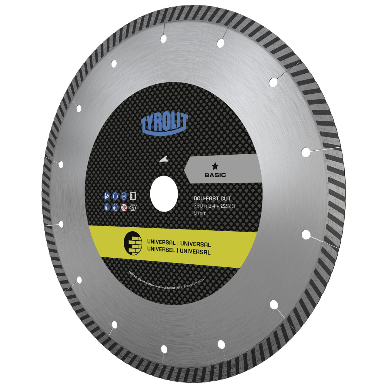 Tyrolit DCU-FC Sierras para corte en seco 300x3x20 BASIC universales