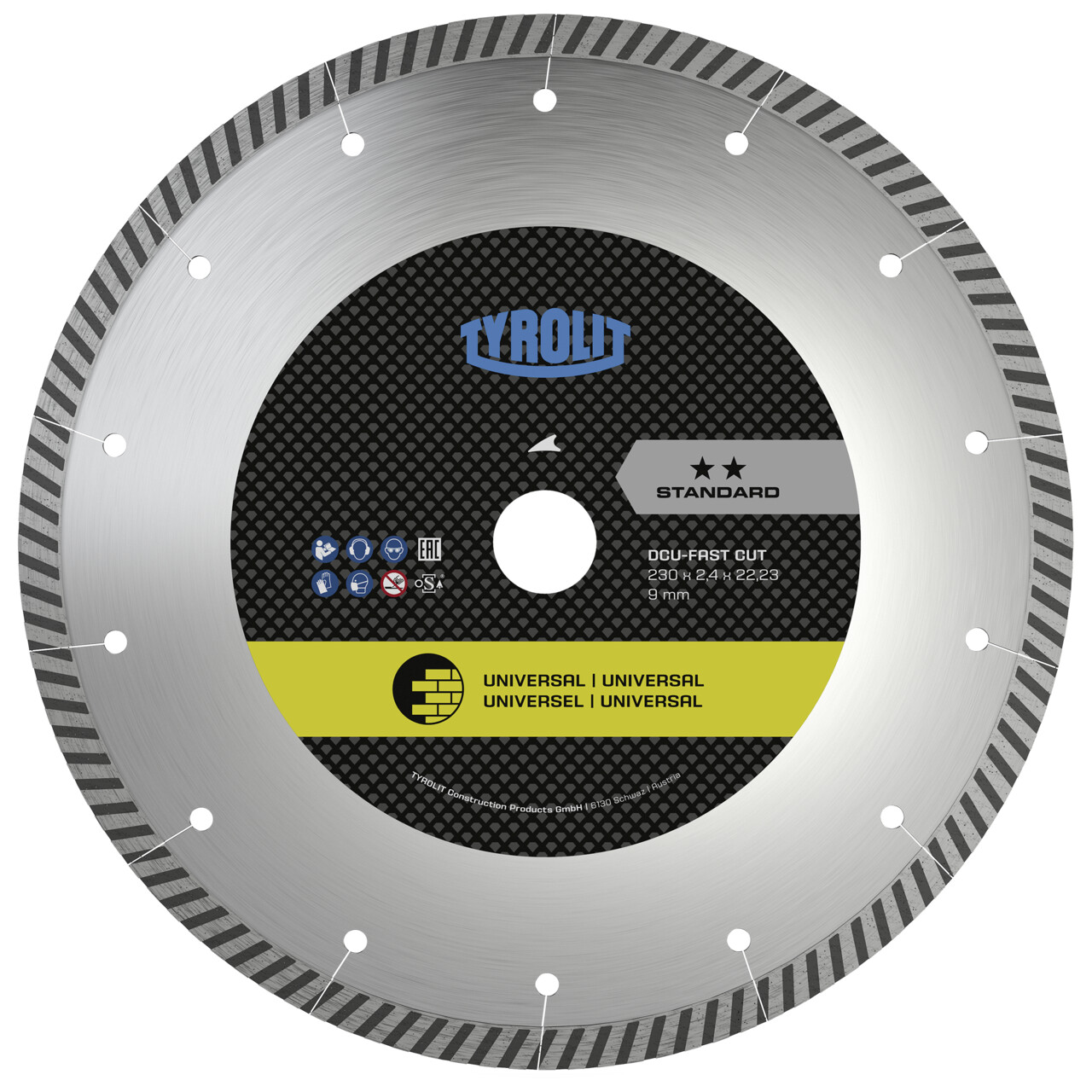 STANDARD DCU-FAST CUT Sierras para corte en seco para materiales de construcción universales