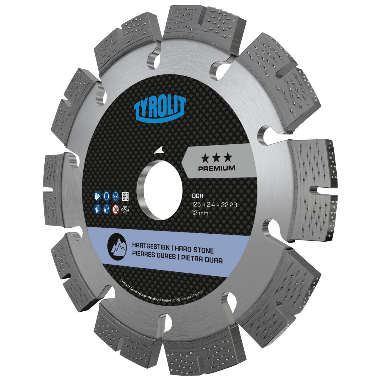 Tyrolit DCH Sierras para corte en seco 125x2,4/1,8x22,23 PREMIUM piedra dura
