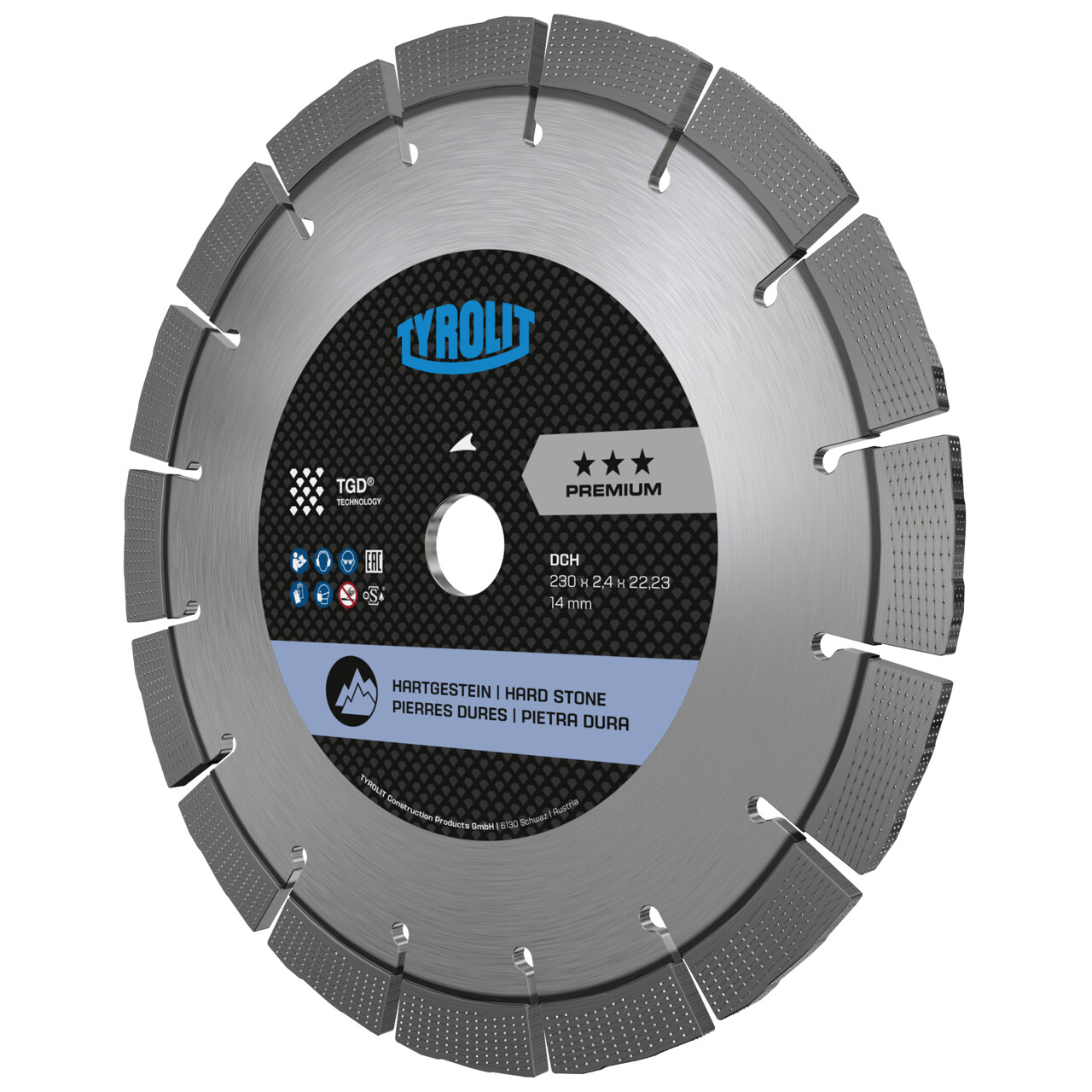 Tyrolit DCH Sierras para corte en seco 300x2,6x20 PREMIUM piedra dura