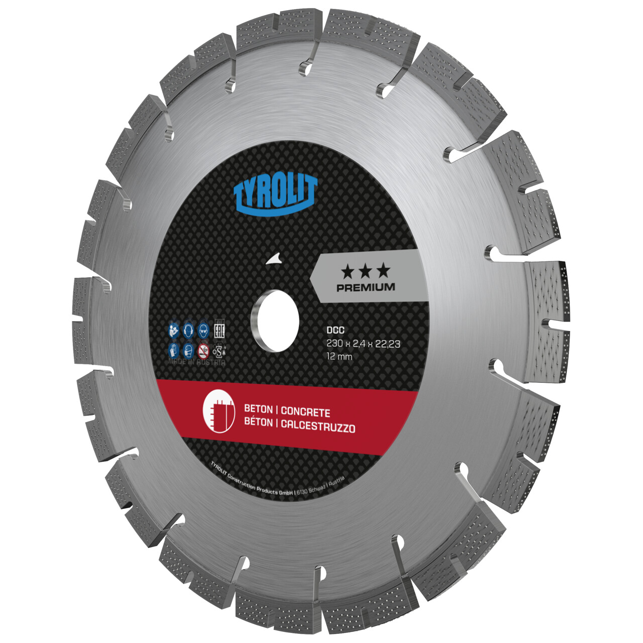 Tyrolit DCC Sierras para corte en seco 300x2,6/1,8x20 PREMIUM  hormigón