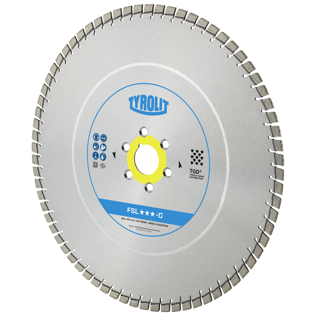 Tyrolit FSL-C Sierra de diamante para suelos 650x3,9x25,4 PREMIUM hormigón cura.