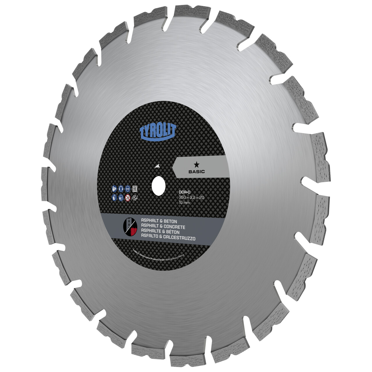 Tyrolit DCA+C Sierras para corte en seco 300x2,8/1,8x20 BASIC asfalto y hormigón