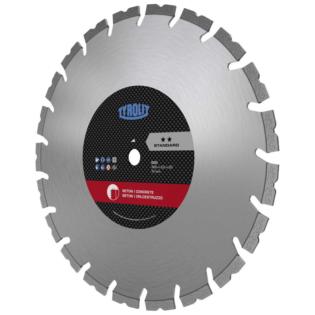 Tyrolit DCC Sierras para corte en seco 300x2,6x20 STANDARD hormigón