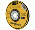 Tyrolit disco de debaste CERABOND X 125x7x22,23 mm CA24Q acero/inox