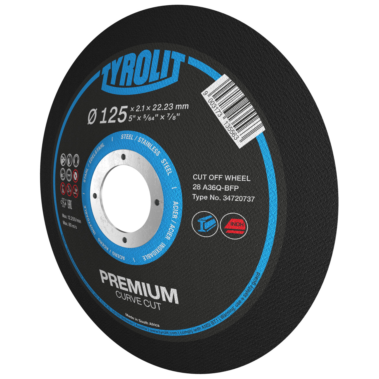 Tyrolit disco de corte CURVE CUT 115x1,9x22,23 mm A36 PREMIUM acero/inox