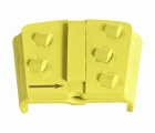 Zapata de rectificado PCD, 5 segmentos PCD, derecha