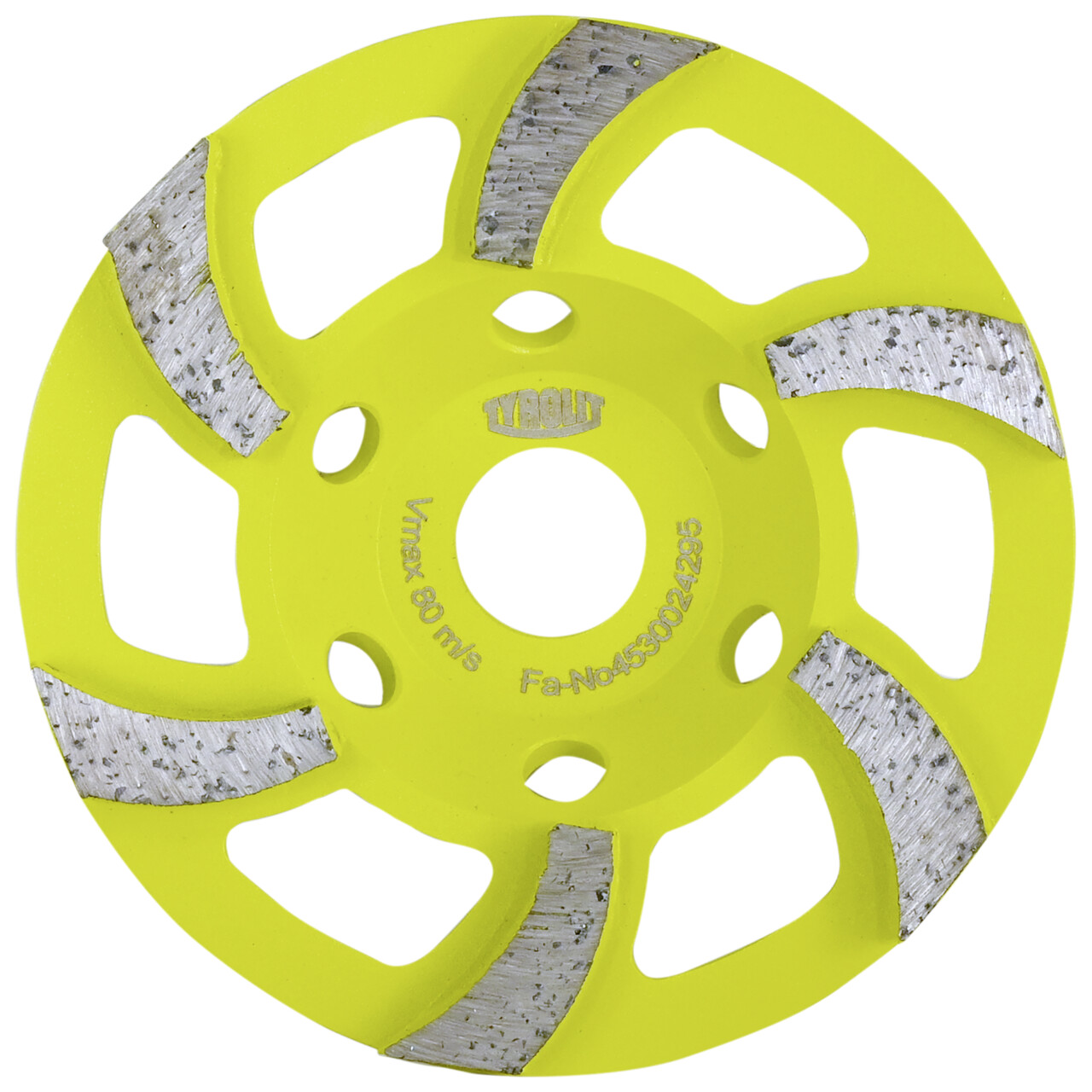 Plato desbastador FGV con segmentos divididos de diamante policristalino para eliminar revestimientos y materiales muy persistentes de superficies minerales