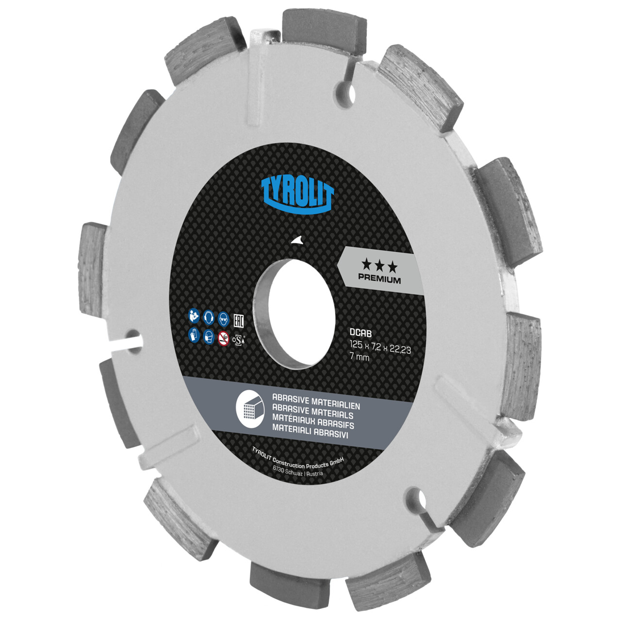 Tyrolit DCAB Fresa para junta de ladrillos 125x7,2x22,23 PREMIUM abrasivos