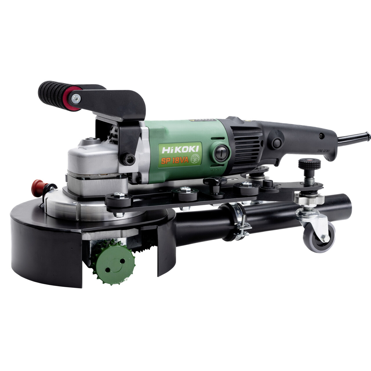 Desbastadora portátil Hikoki SP 18 VA para procesar diversas superficies minerales, como hormigón, asfalto o piedra