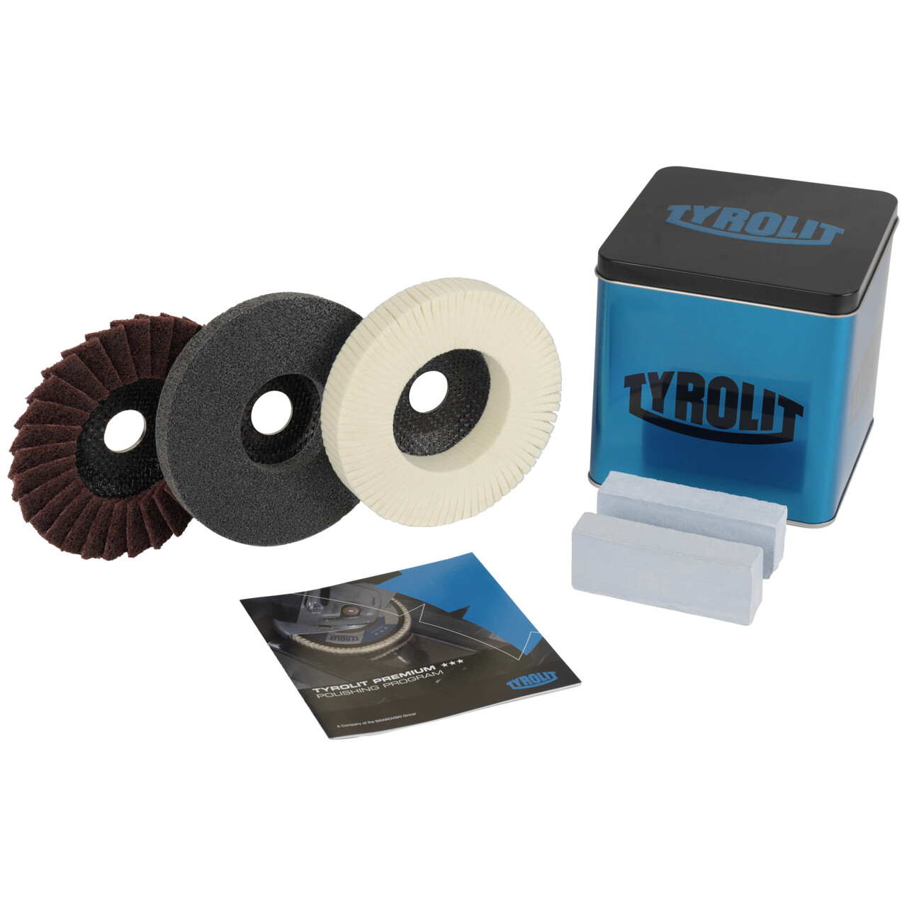 Tyrolit Set de pulido 115x105x22,23 acero/inox/met.no férricos