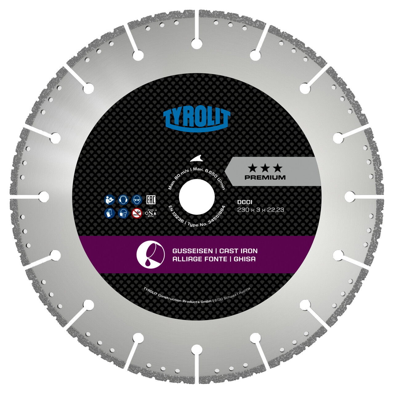 DCCI Discos de corte de diamante para fundición gris y esferoidal