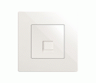 Tapa de voz y datos plana con guardapolvo con 1 conector RJ45 blanco Simon 270