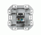 Tapa de voz y datos plana con guardapolvo con 1 conector RJ45 negro mate Simon 270