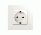 Base de enchufe schuko 16A 250 V~ con sistema de embornamiento a tornillo blanco Simon 270