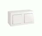 Caja de superficie compacta para 2 elementos blanco Simon 270