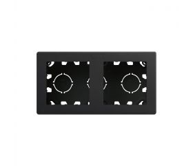 Caja de superficie compacta para 2 elementos negro mate Simon 270