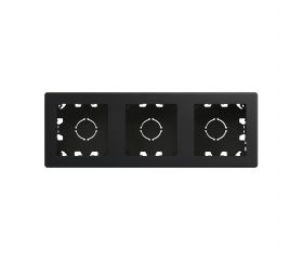 Caja de superficie compacta para 3 elementos negro mate Simon 270